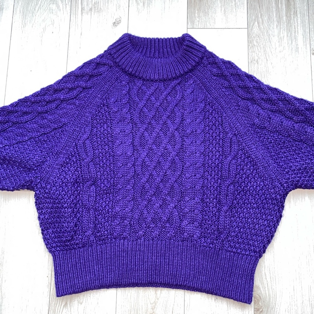 Bright purple knitted sweater
